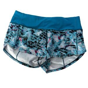 Lululemon tracker shorts Hydraulic Blue sz 4 activewear gym workout 2" inseam
